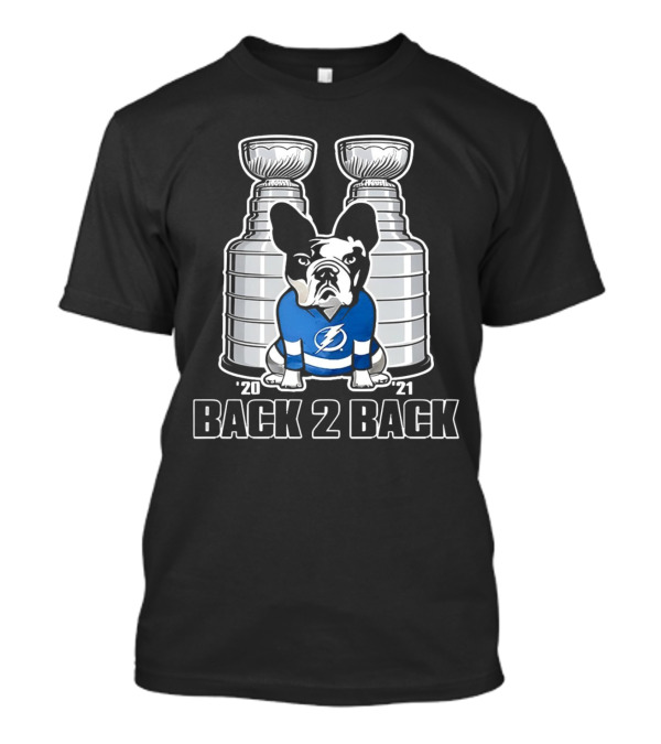 Back 2 Back Stanley Cups Tampa Bay Lightning Dog '20 '21 T-Shirt