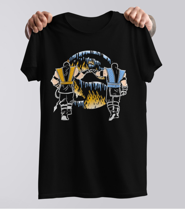 Mortal Kombat Fist Bump Scorpion And Sub-Zero Iconic Matchup T-Shirt