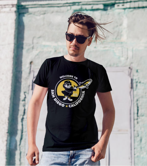 Welcome To San Diego California SD Padres Fishing Baseball T-Shirt