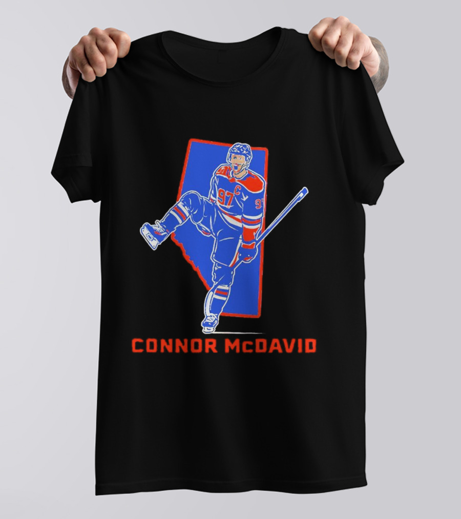Connor McDavid 97 Edmonton Oilers Province Alberta Hockey Star T-Shirt