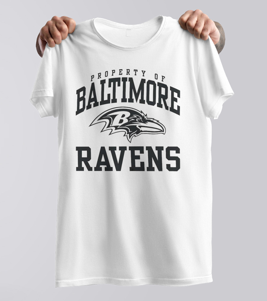 Property Of Baltimore Ravens NFL Team Logo Ravens Football T-Shirt