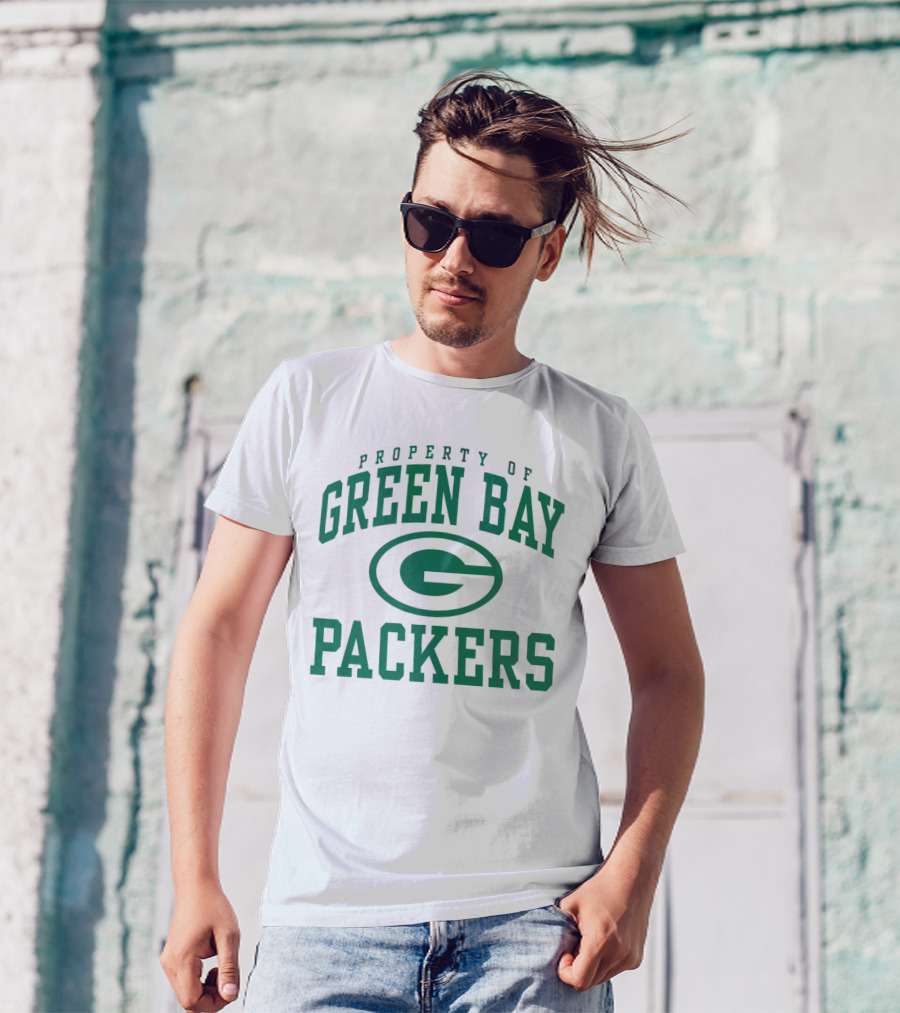 Property Of Green Bay Packers Logo Green T-Shirt