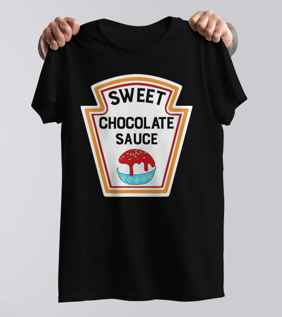 SWEET CHOCOLATE SAUCE ICE CREAM SUNDAE LABEL T-Shirt