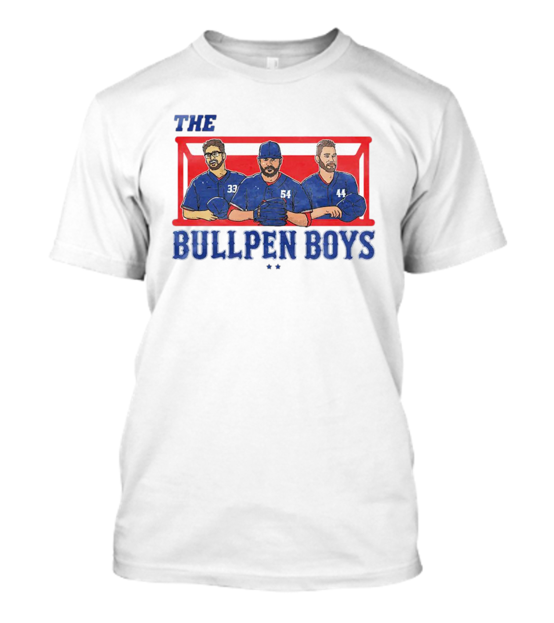 The Bullpen Boys Texas Rangers Pitchers Trio T-Shirt