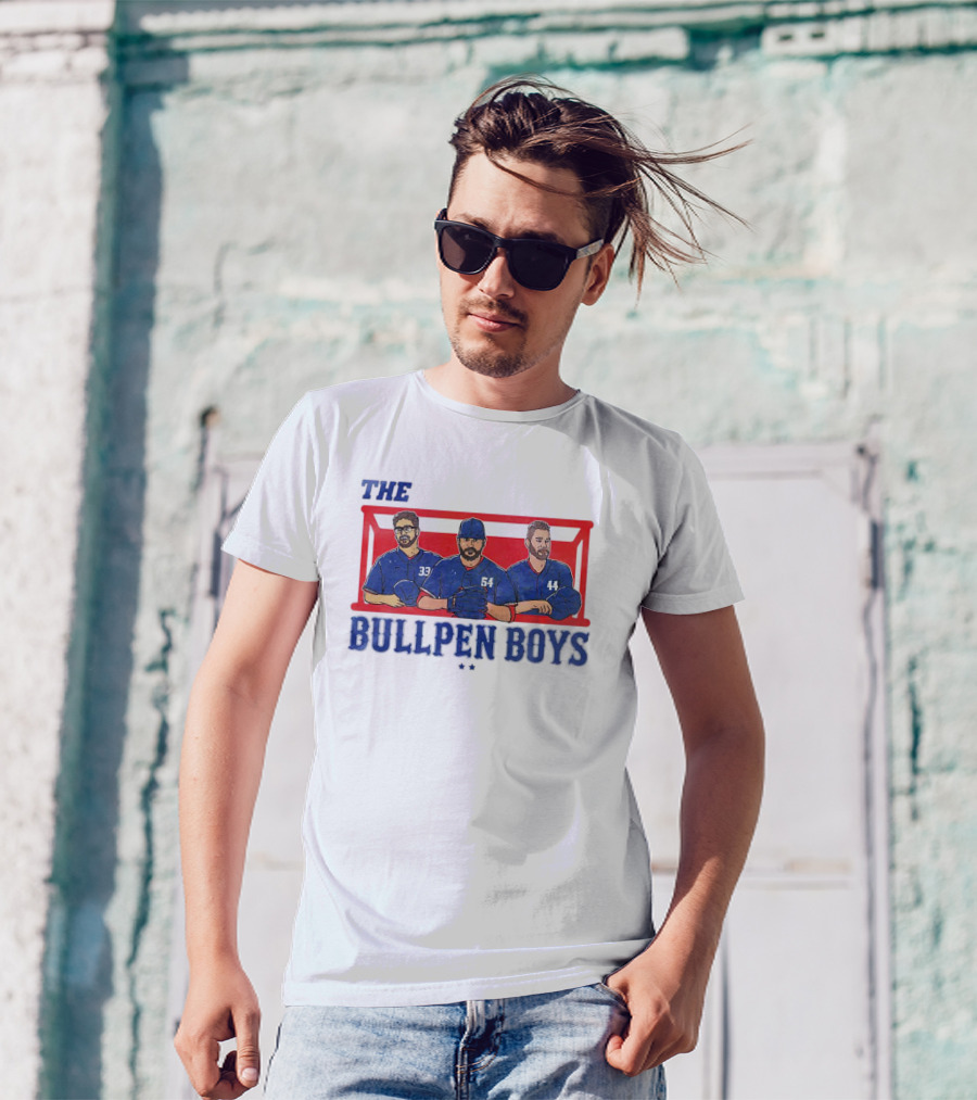 The Bullpen Boys Texas Rangers Pitchers Trio T-Shirt