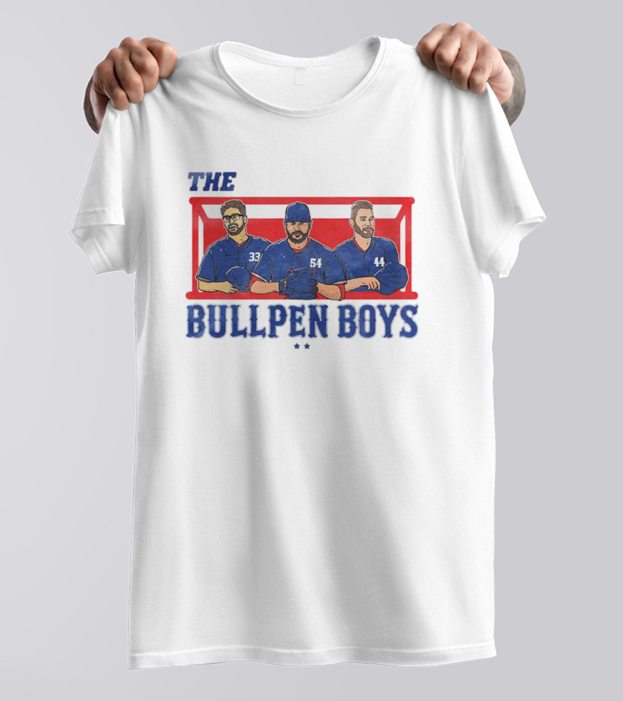 The Bullpen Boys Texas Rangers Pitchers Trio T-Shirt