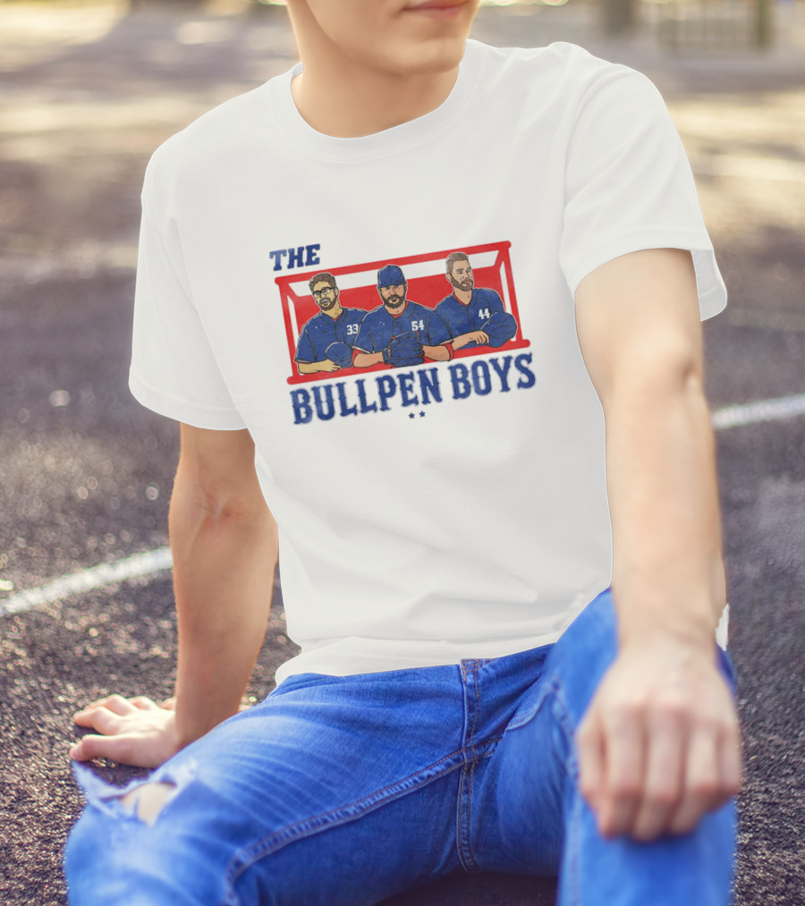 The Bullpen Boys Texas Rangers Pitchers Trio T-Shirt