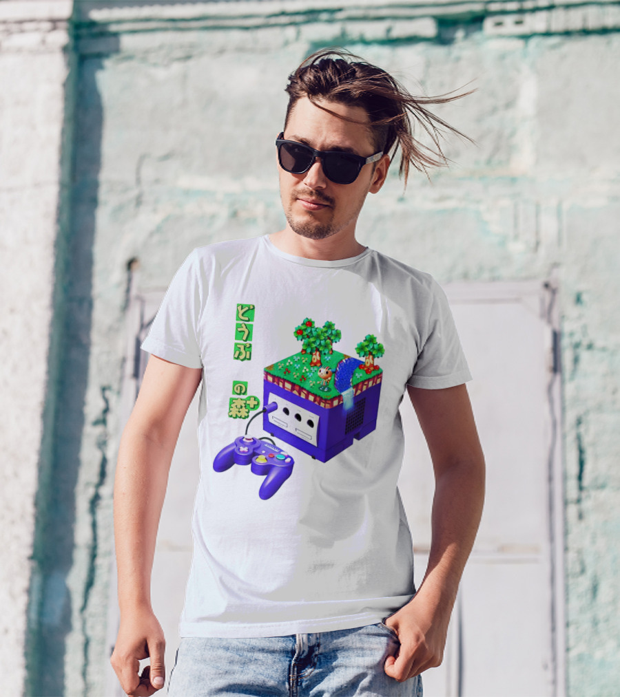 Animal Crossing Dobutsu No Mori Plus GameCube Japanese Nintendo T-Shirt