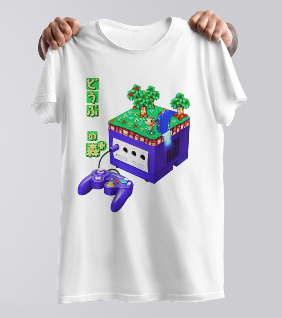 Animal Crossing Dobutsu No Mori Plus GameCube Japanese Nintendo T-Shirt