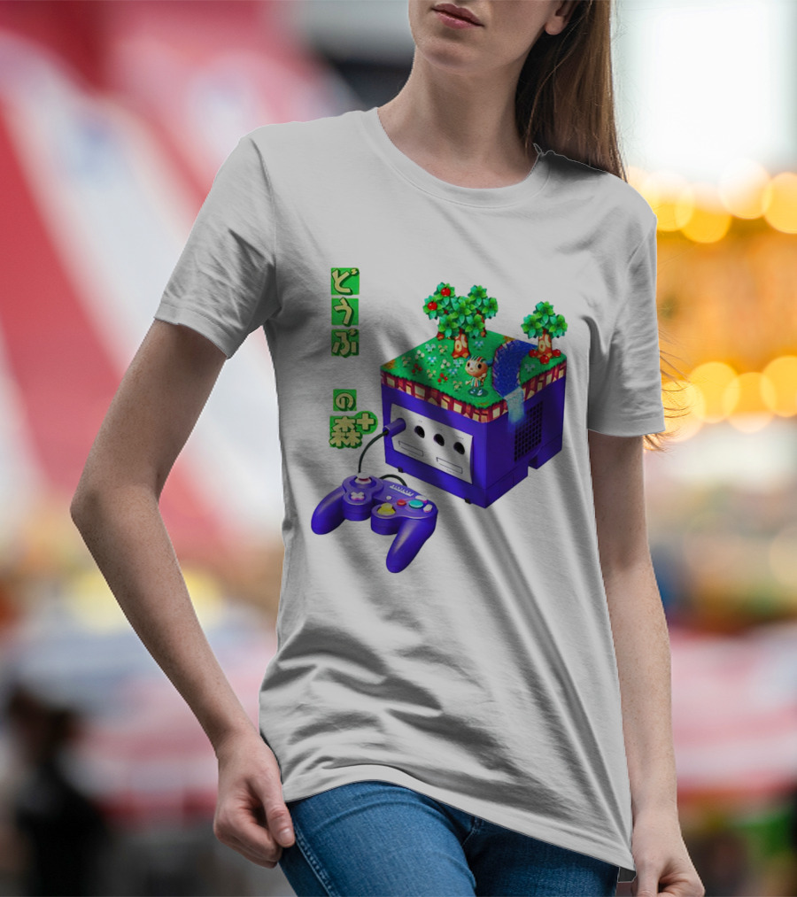 Animal Crossing Dobutsu No Mori Plus GameCube Japanese Nintendo T-Shirt