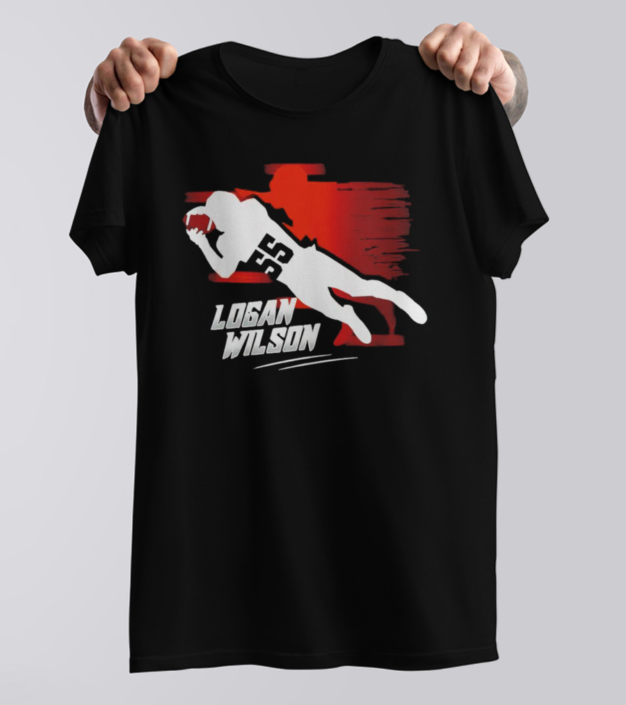 Logan Wilson NFL Diving Catch Cincinnati Bengals 55 T-Shirt