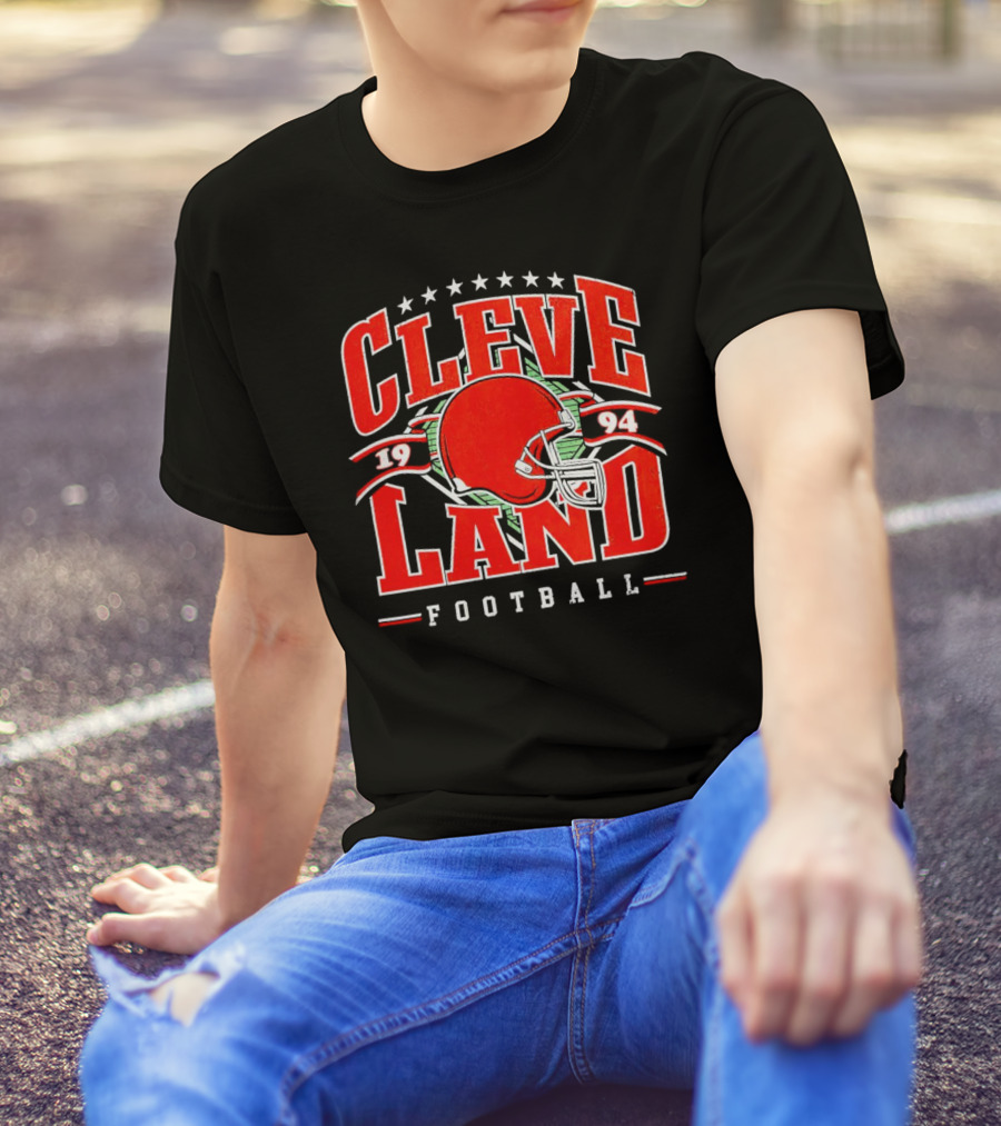 Cleveland 1994 Football Helmet Vintage Browns T-Shirt