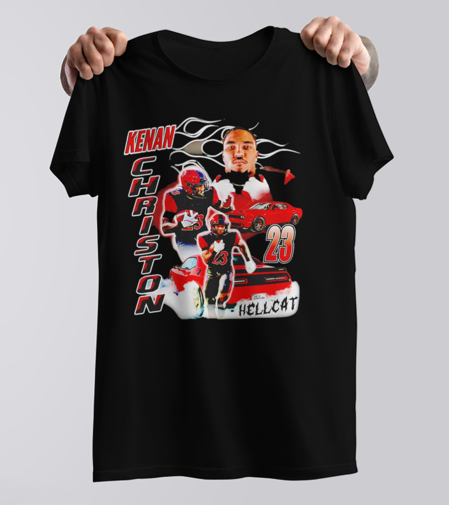 Kenan Christon 23 San Diego State Aztecs Hellcat Football And Sports Car T-Shirt