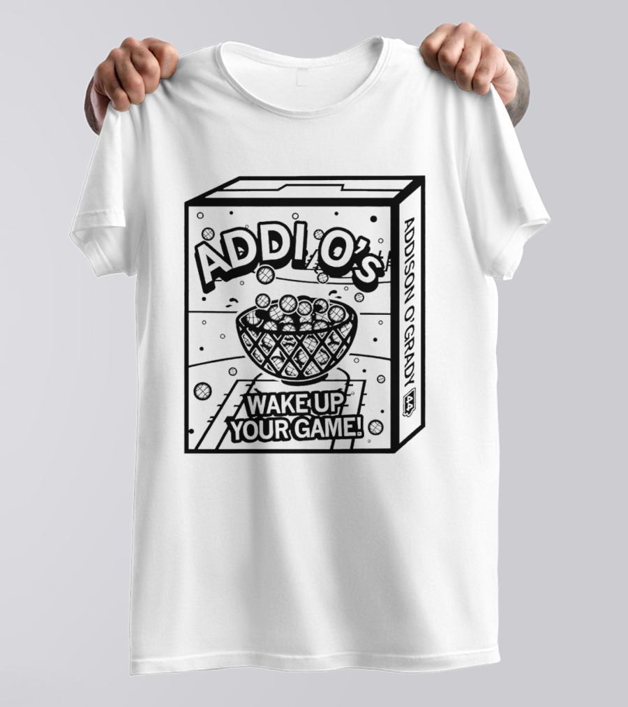 Addi O’s Wake Up Your Game Addison O’Grady Basketball Cereal Box T-Shirt