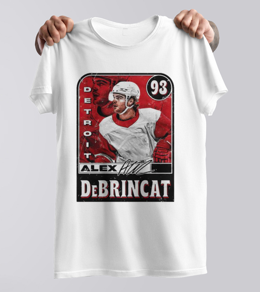 Alex DeBrincat Detroit 93 Hockey Player Card T-Shirt