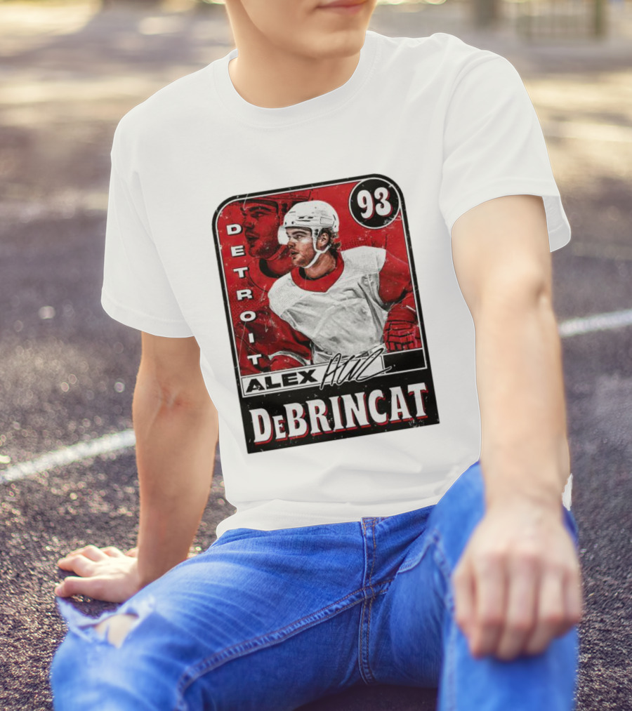 Alex DeBrincat Detroit 93 Hockey Player Card T-Shirt