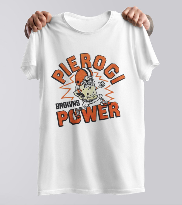 Cleveland Browns Pierogi Power Football Mascot T-Shirt