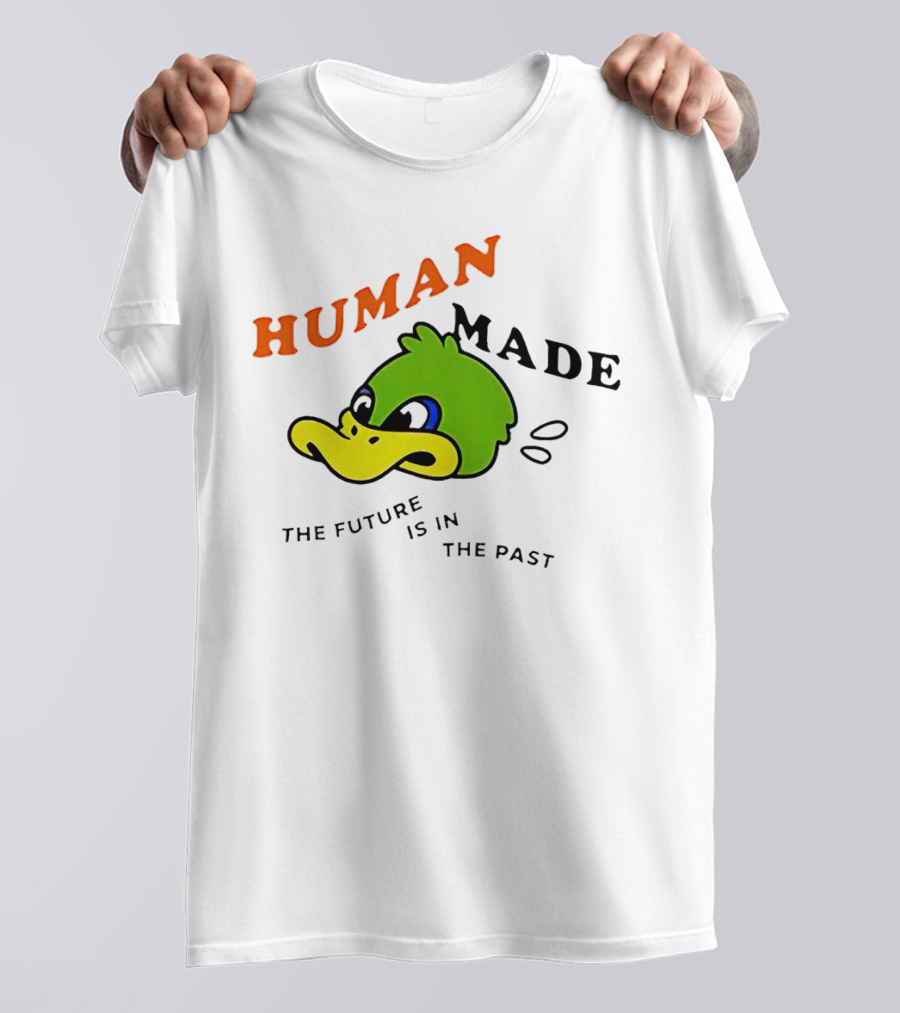 Human Made Duck With The Future Is In The Past Text T-Shirt