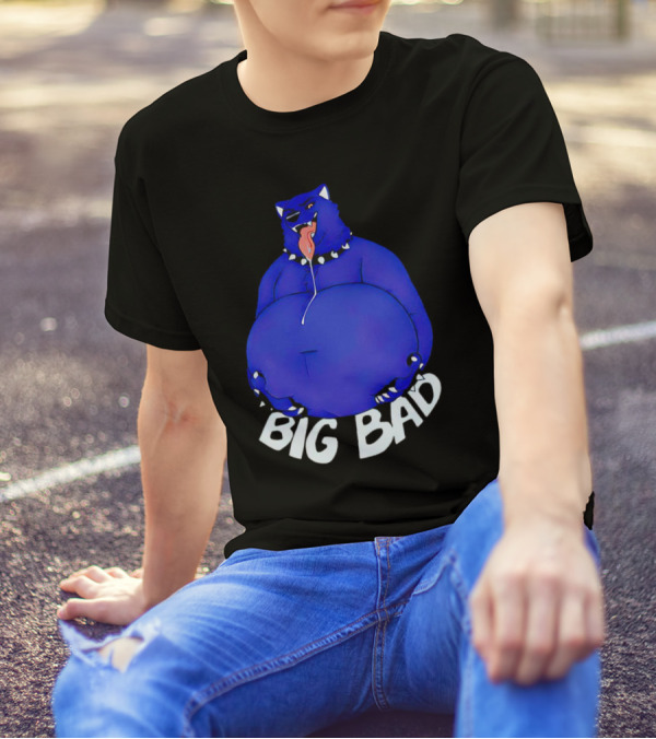 Big Bad Slosh Dog Blue Cartoon Character T-Shirt