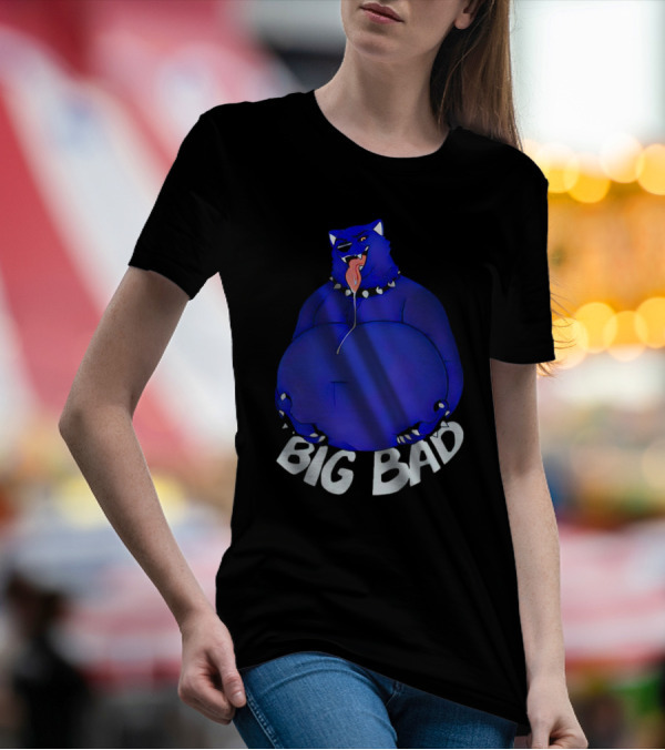 Big Bad Slosh Dog Blue Cartoon Character T-Shirt