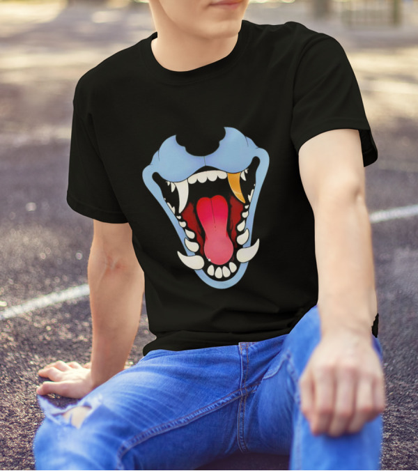 Slosh Dog Blue Maw Opened Red Tongue T-Shirt