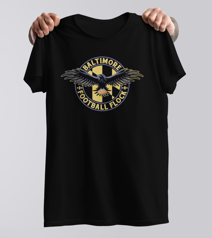 Baltimore Football Flock Ravens Emblem T-Shirt
