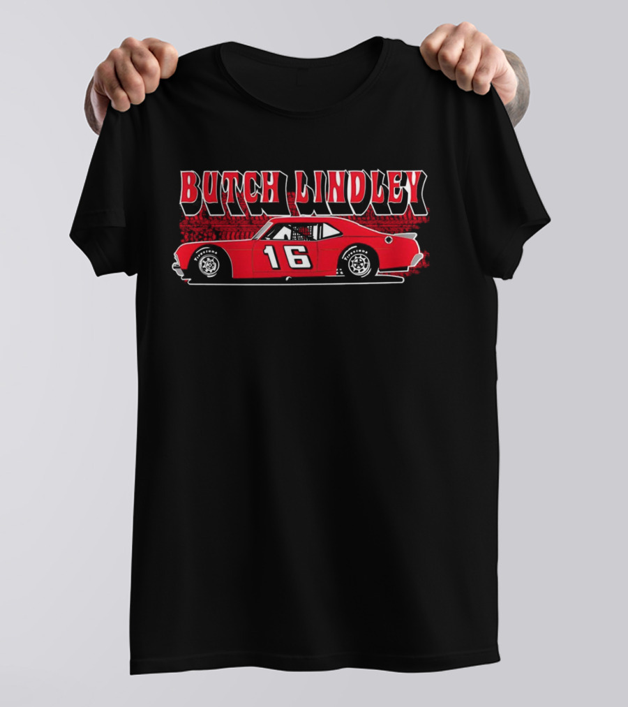 Butch Lindley 16 Red Car Racing T-Shirt