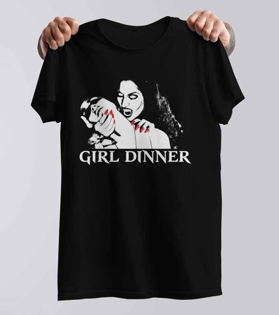 Girl Dinner Vampire Gothic Horror Aesthetic T-Shirt