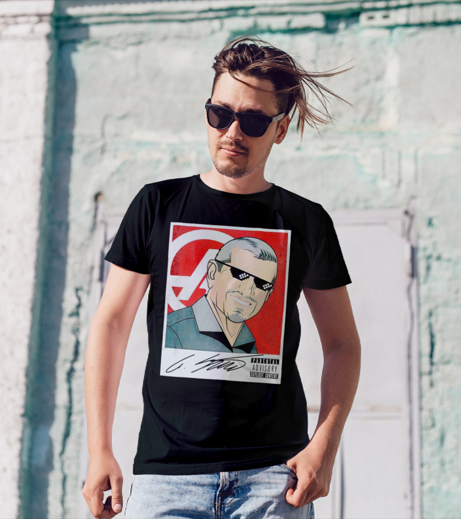 Guenther Steiner Parental Advisory Explicit Content Signature F1 Racing Image T-Shirt