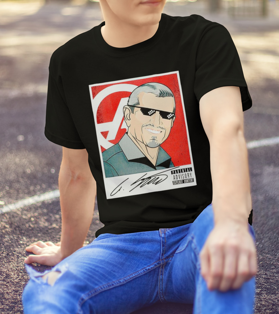 Guenther Steiner Parental Advisory Explicit Content Signature F1 Racing Image T-Shirt