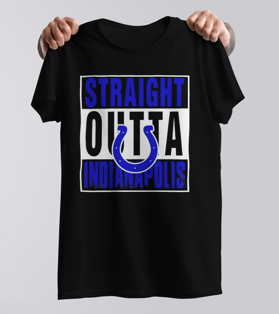 Straight Outta Indianapolis Colts Horseshoe T-Shirt