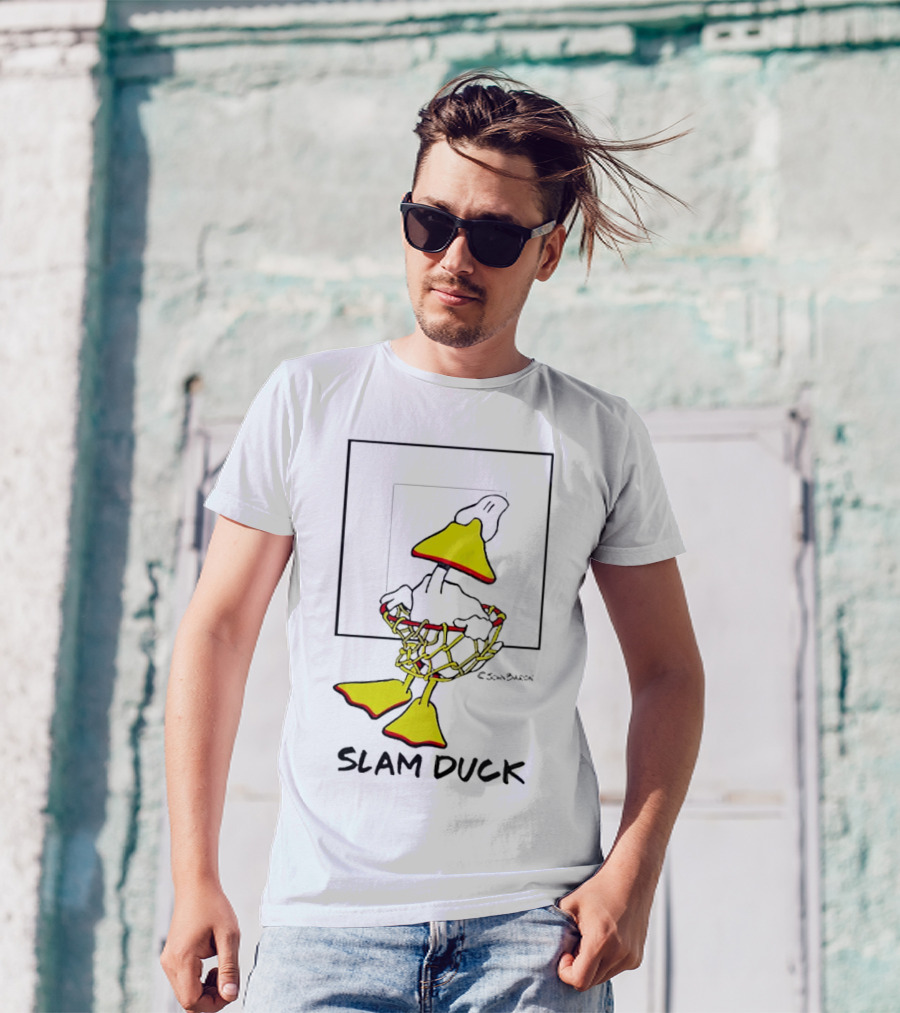 John Baron Slam Duck Basketball Humor T-Shirt