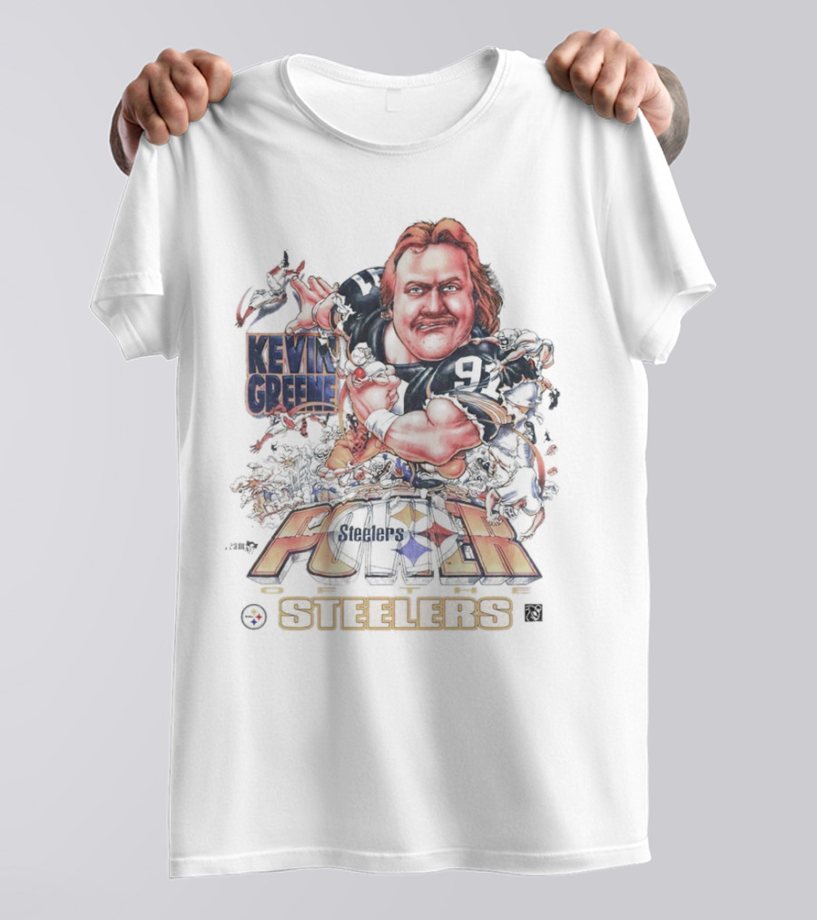 Kevin Greene Pittsburgh Steelers Caricature POWER Steelers T-Shirt