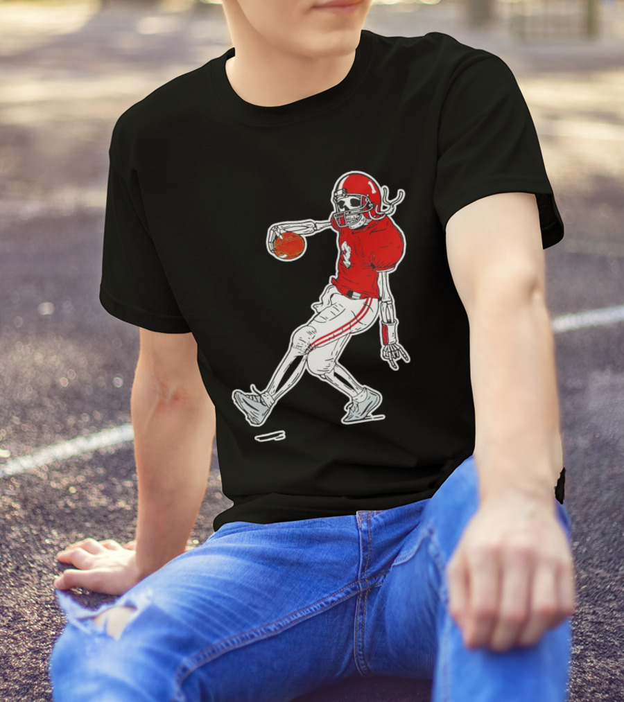 Sterling Shepard Oklahoma Sooners Tuck Fexas Skeleton Football Player T-Shirt