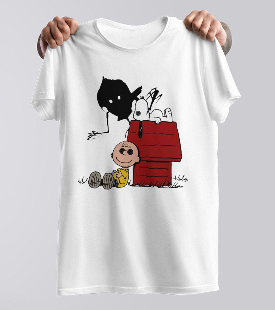 Charlie Brown Snoopy Coraline Button Eyes Shadow T-Shirt