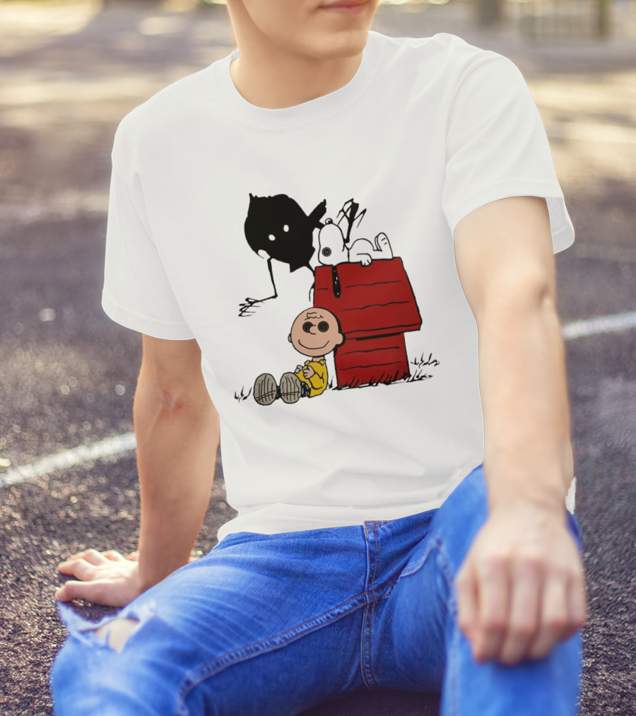 Charlie Brown Snoopy Coraline Button Eyes Shadow T-Shirt