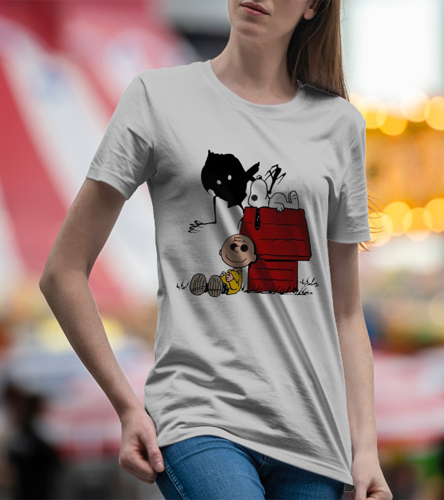 Charlie Brown Snoopy Coraline Button Eyes Shadow T-Shirt