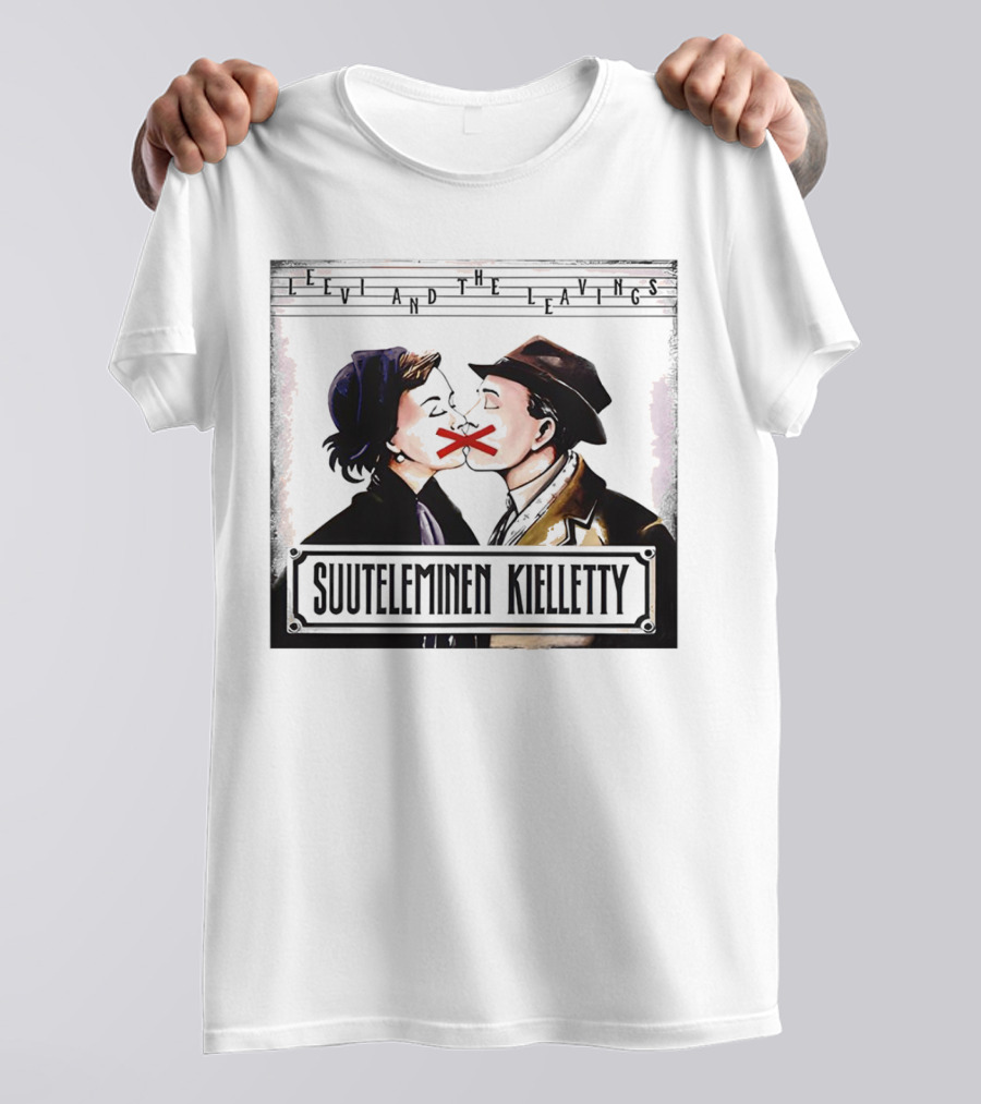 Leevi And The Leavings Suuteleminen Kielletty Vintage Couple With Red Cross T-Shirt