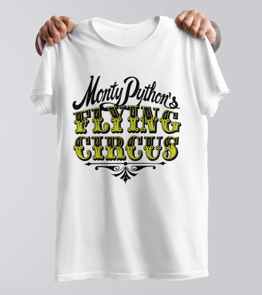 Monty Python's Flying Circus Vintage Yellow Lettering T-Shirt