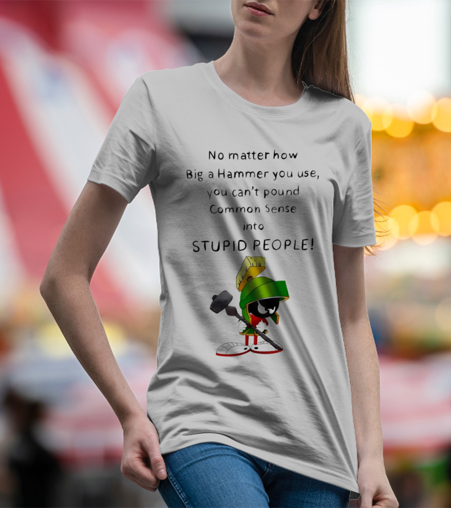 No Matter How Big A Hammer You Use, You Can't Pound Common Sense Into Stupid People T-Shirt