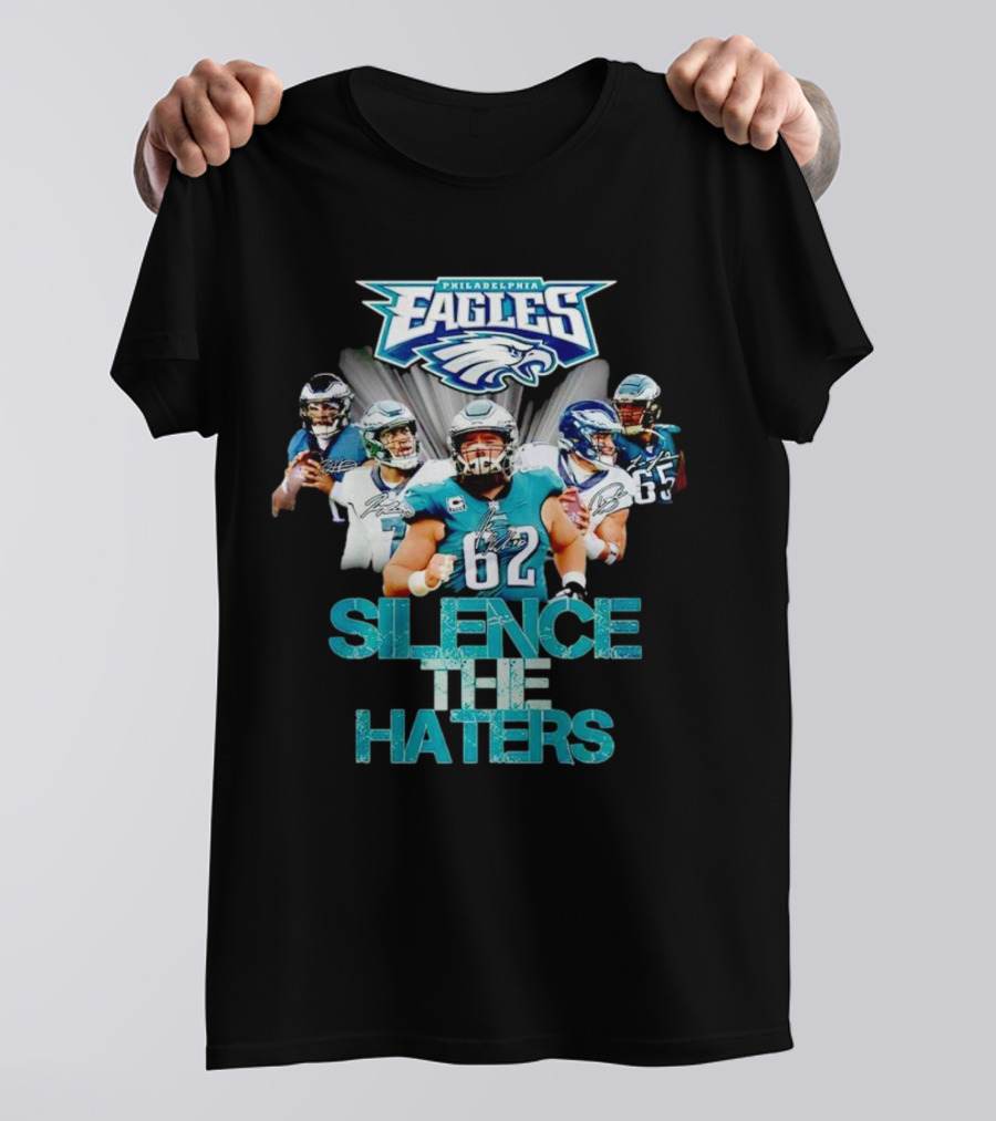 Philadelphia Eagles Silence The Haters Philadelphia Eagles Logo Players T-Shirt