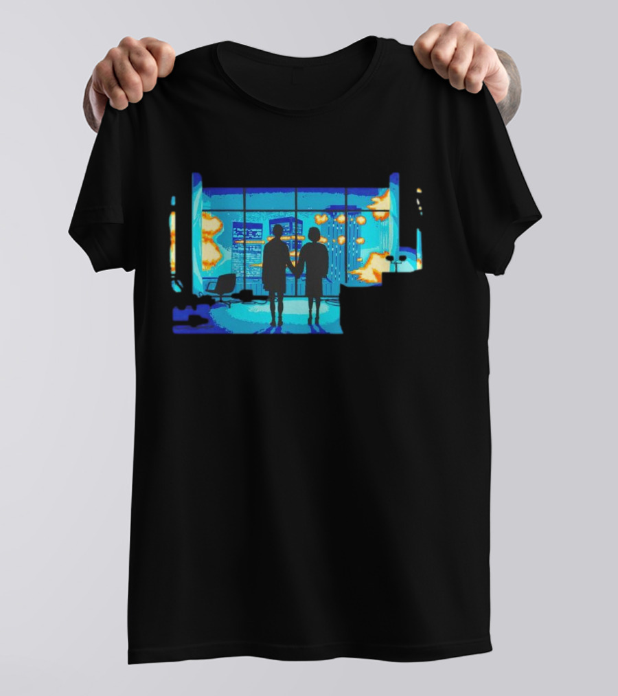 Explosion Fire Cityscape Window T-Shirt