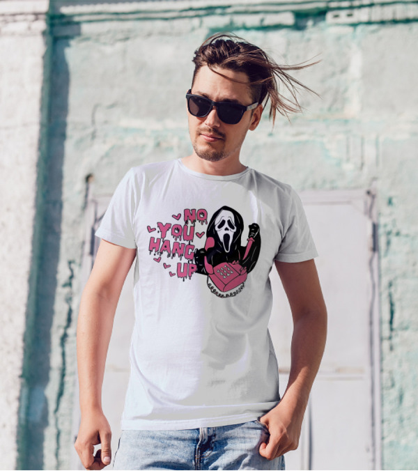 Ghostface Telephone Scene No You Hang Up Halloween T-Shirt