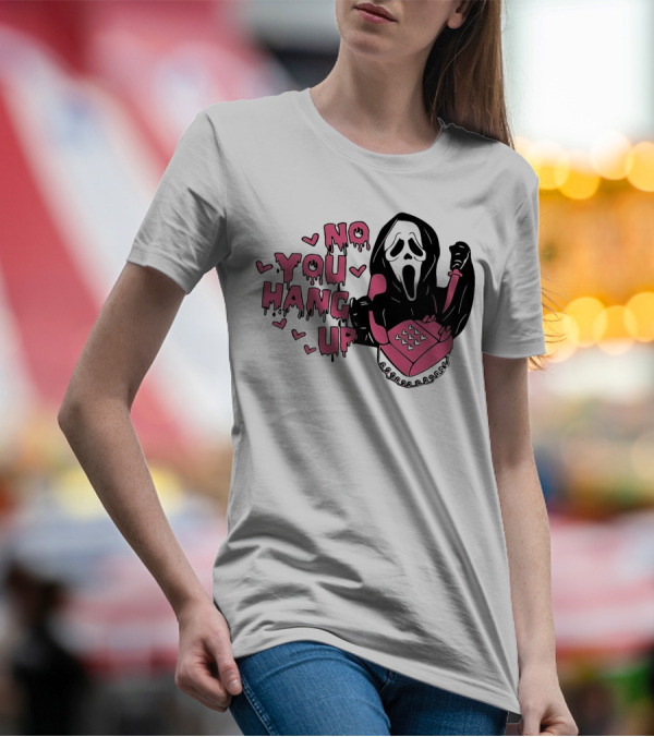 Ghostface Telephone Scene No You Hang Up Halloween T-Shirt