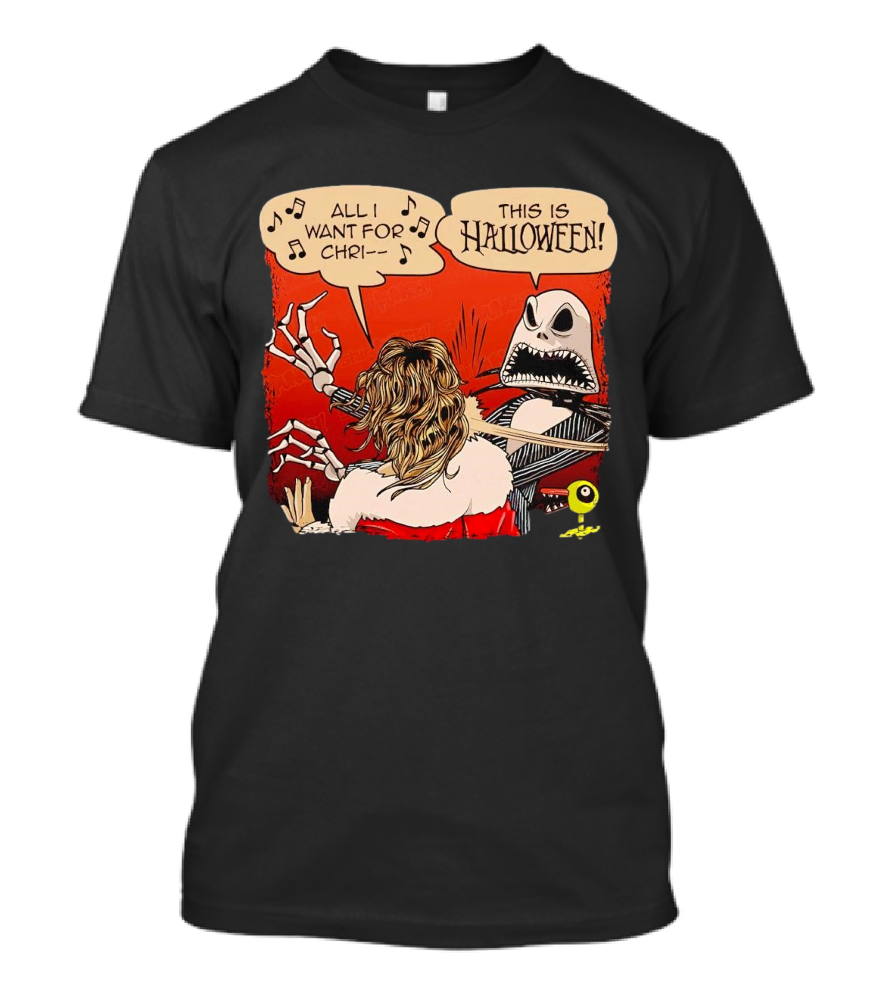 Jack Skellington Slapping This Is Halloween All I Want For Chri T-Shirt