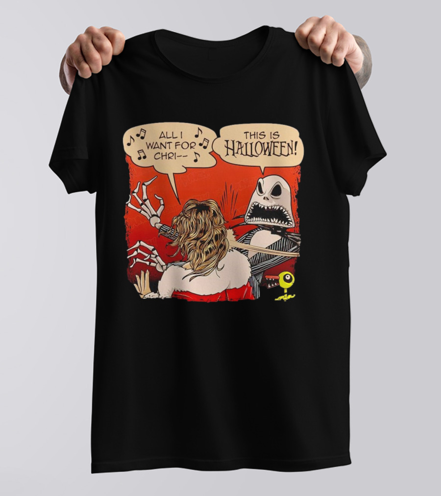 Jack Skellington Slapping This Is Halloween All I Want For Chri T-Shirt