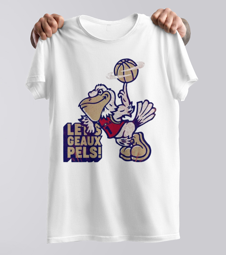 Let’s Geaux Pels Basketball Pelican T-Shirt