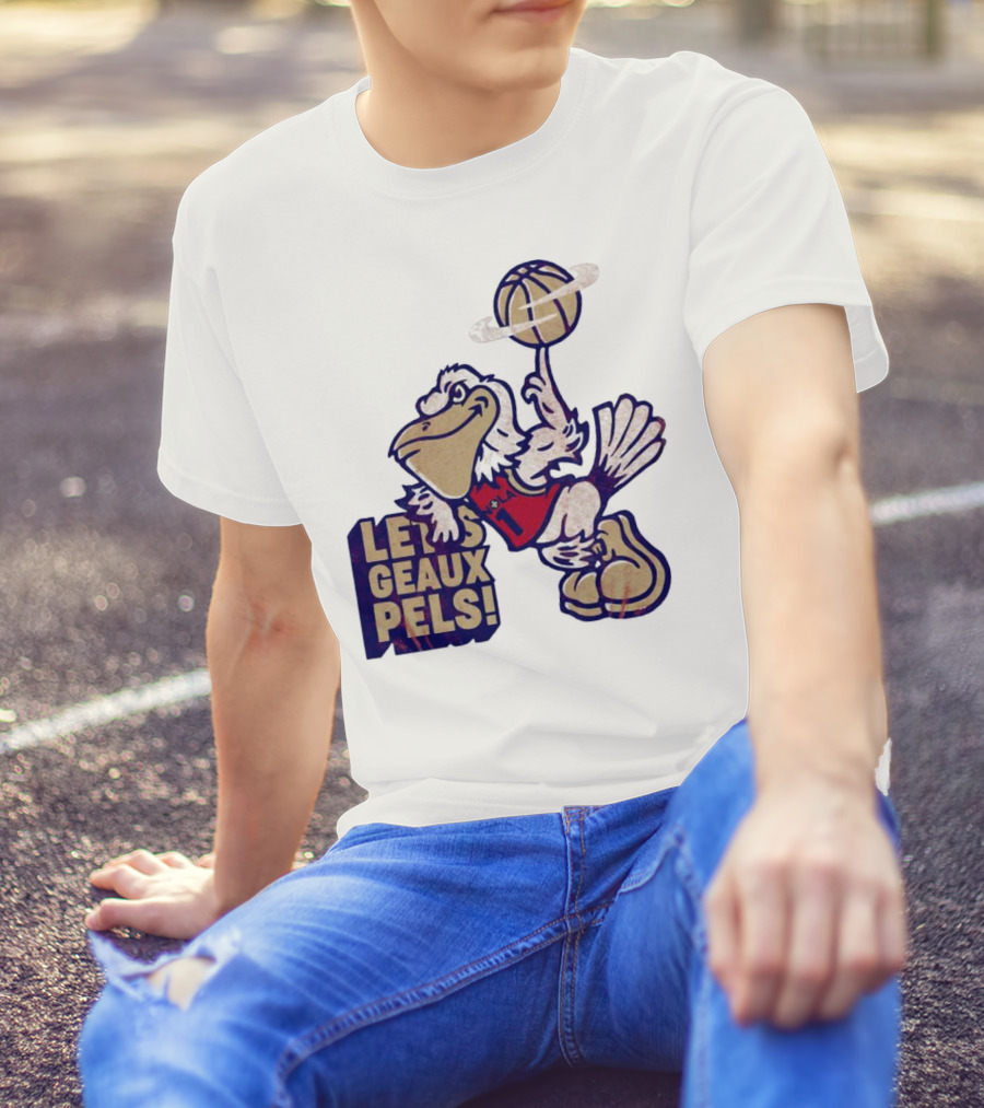 Let’s Geaux Pels Basketball Pelican T-Shirt