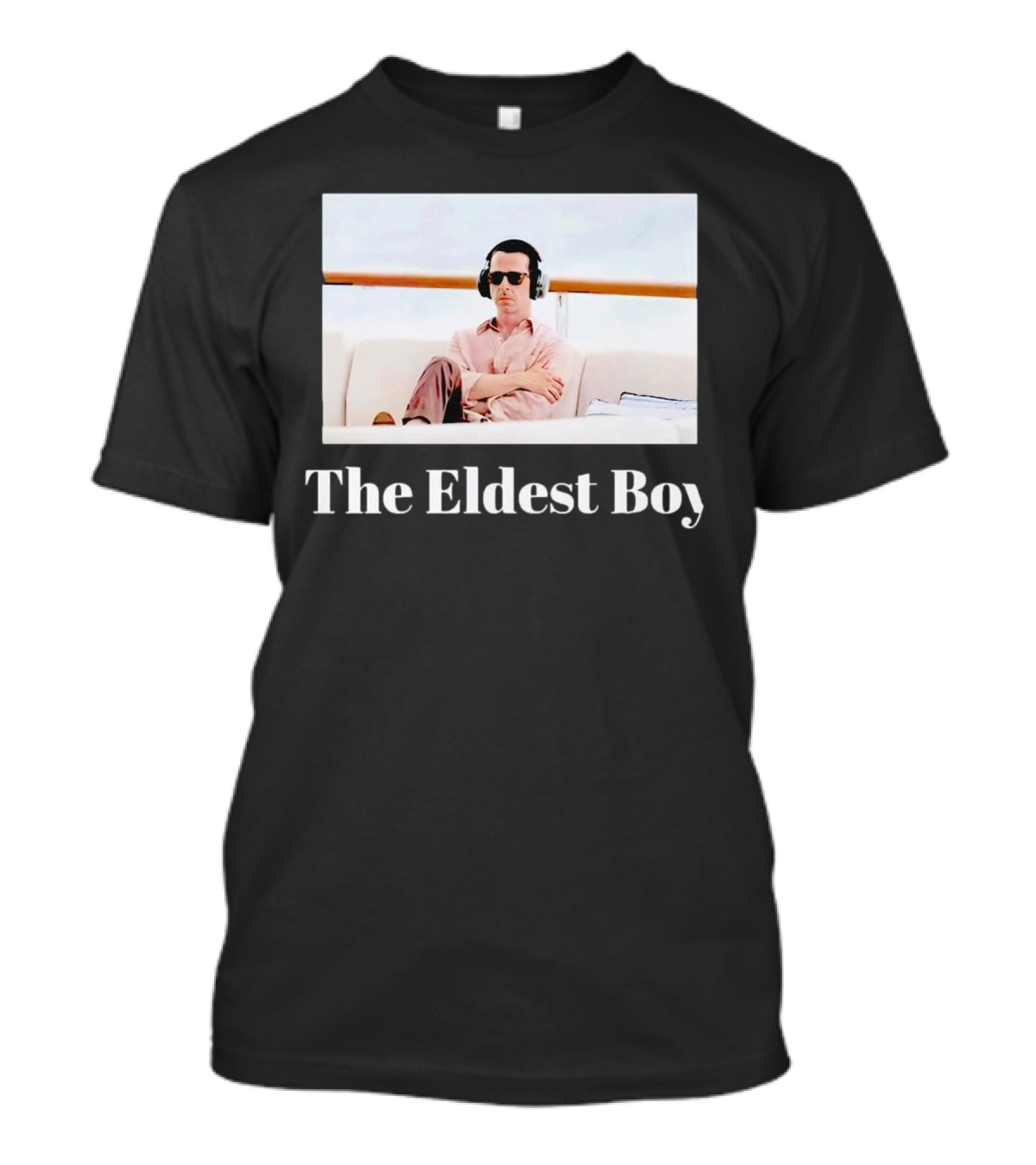 Kendall Roy Succession The Eldest Boy Sitting On Yacht With Headphones T-Shirt