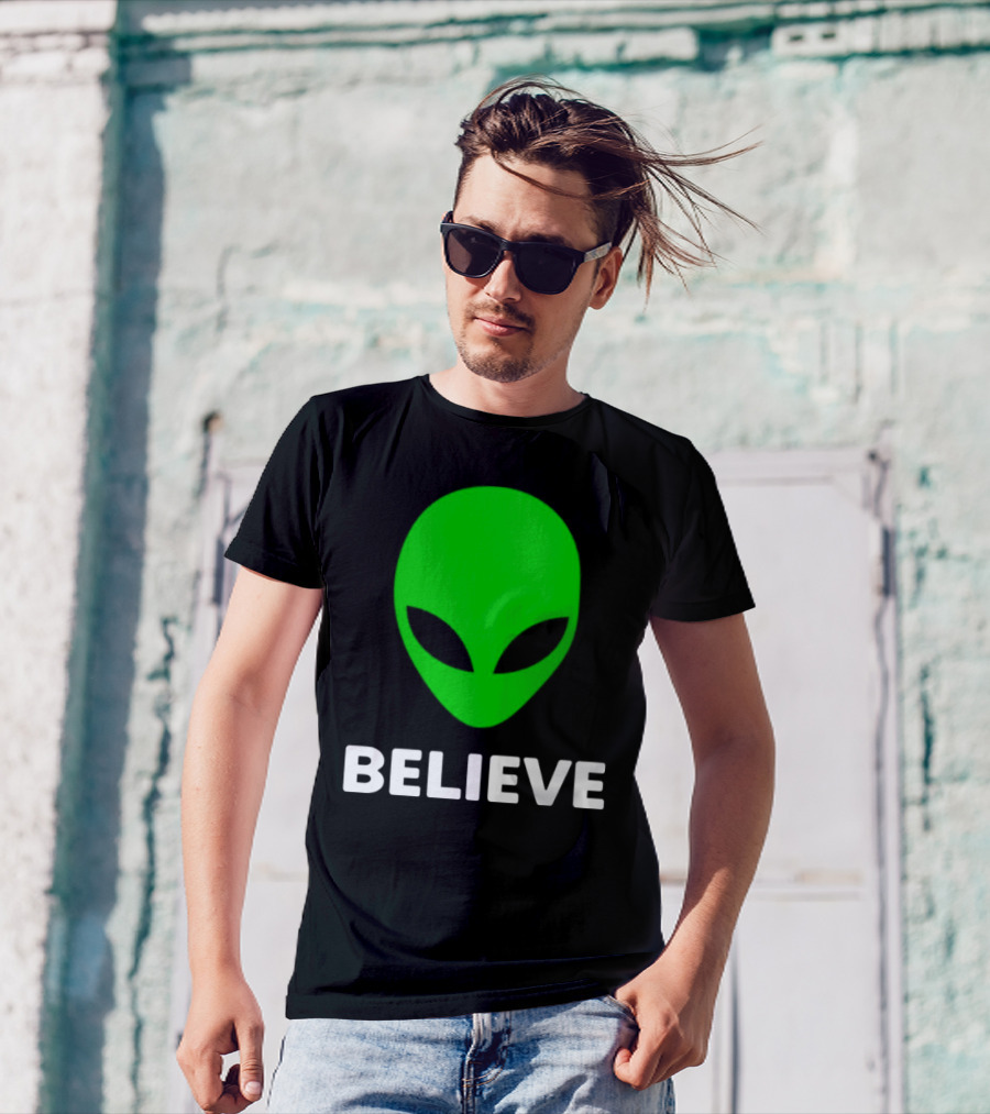 Believe Alien Green T-Shirt
